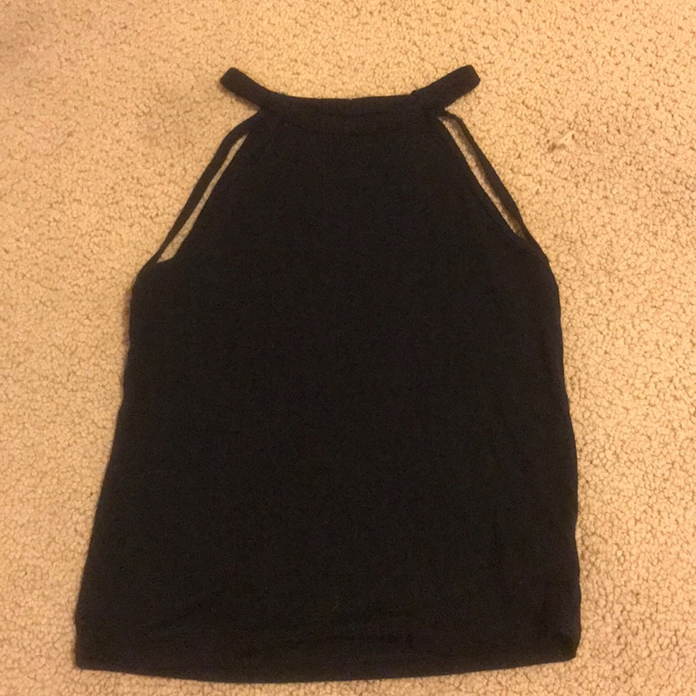 Black high neck top